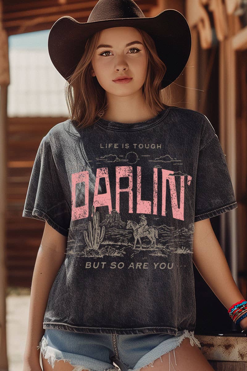 HRTandLUV - Wholesale T-Shirt (Graphic) - Women's - DARLIN MINERAL GRAPHIC TOP6