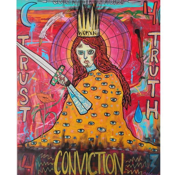 Catrina Higgs - Wholesale Art Print - Catrina Higgs 8x11 Signed & Dated Art Print Queen of Swords