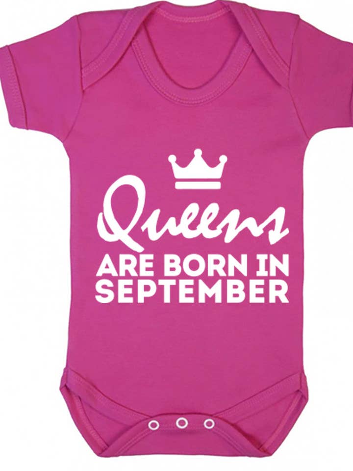 Queens Are Born In September Baby Vest K1680 for wholesale by Illustrated Identity