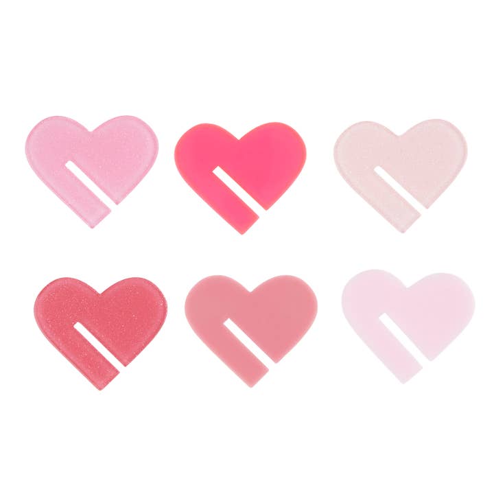 Acrylic Drink Markers - Hearts for wholesale by Santa Barbara Design Studio by Creative Brands