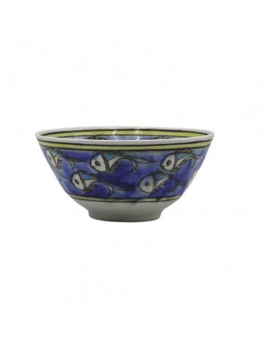 Shahidi - Wholesale Decorative Plate/Dish/Bowl - Blue Kaolin Bowl with Fish Designs Diam. 25 cm0