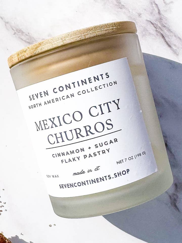 Mexico City Churros Soy Candle for wholesale by Seven Continents