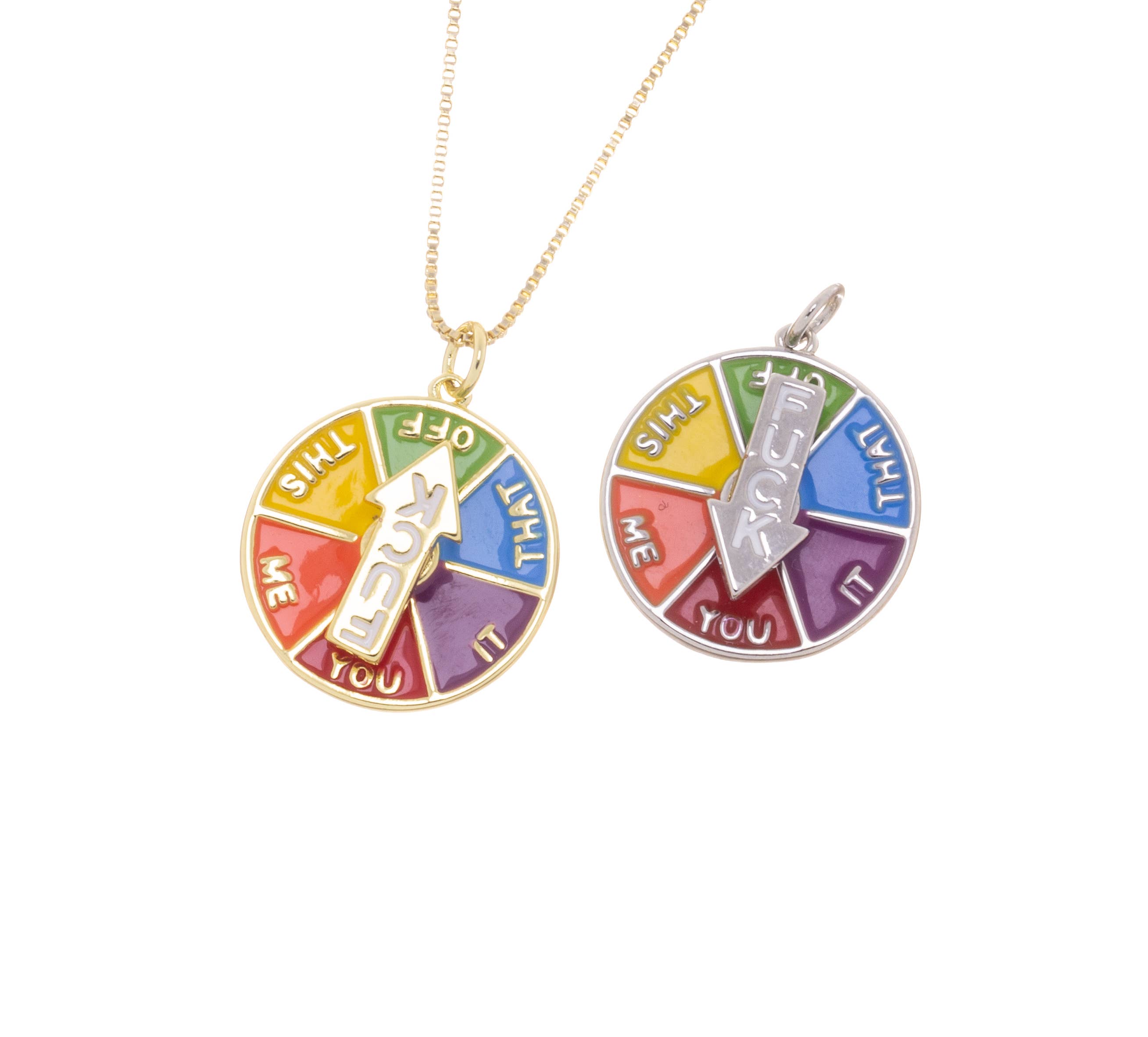 Jewel Pledge - Wholesale Individual Charm/Pendant - Gold or Silver Fcuk Necklace Charm, Fcuk charm CPG27724
