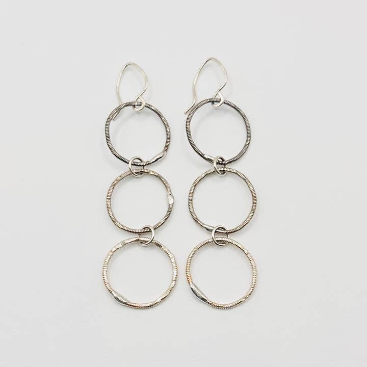 Middle Sister Designs - Wholesale Dangle Earrings - Triple Circle Dangle Earrings1
