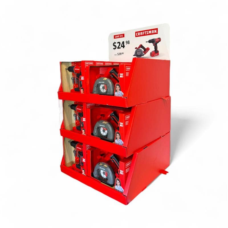 Toysmith - Wholesale Toy Set - Kids - Red Toolbox- Craftsman Display- toy drill + toy circular saw