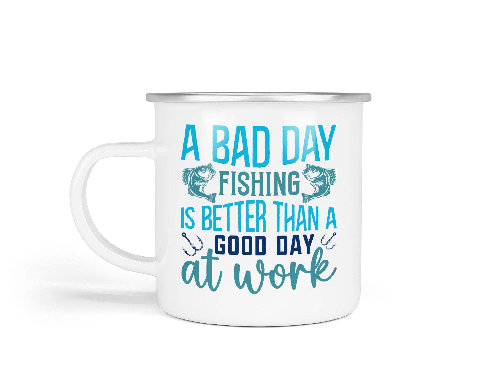 Noble & Page – wholesale Coffee mug – Fishing Enamel Cup Collection – Durable Outdoor Gifts0