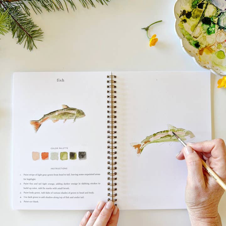 emily lex studio - Wholesale Sketchbook/Sketchpad - camping watercolor workbook