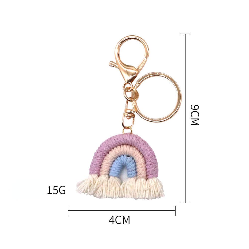 Funkyrel® Atzbranding Limited – wholesale Nyckelringar - Dam – Koco - Virkad regnbågsnyckelring5