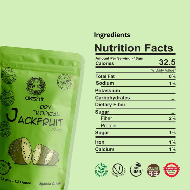 Akshit - Wholesale Dried/Dehydrated Fruit - Dried Jackfruit Slices, Healthy Dried Fruit Snack