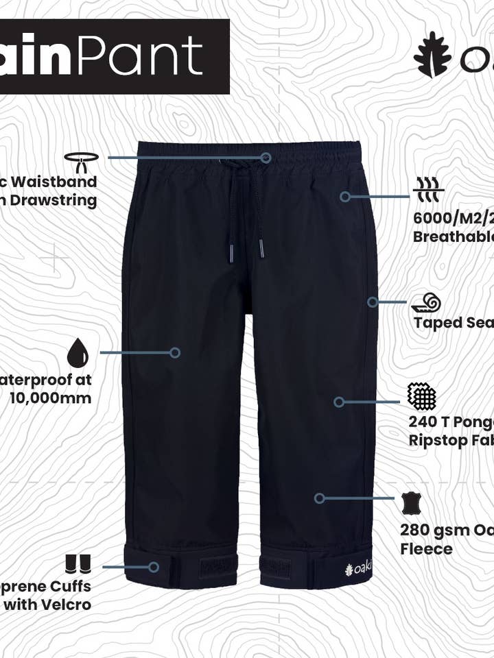 Oaki - Wholesale Pants - Kids - Fleece-lined Rain/Snow Pants (Kids)6