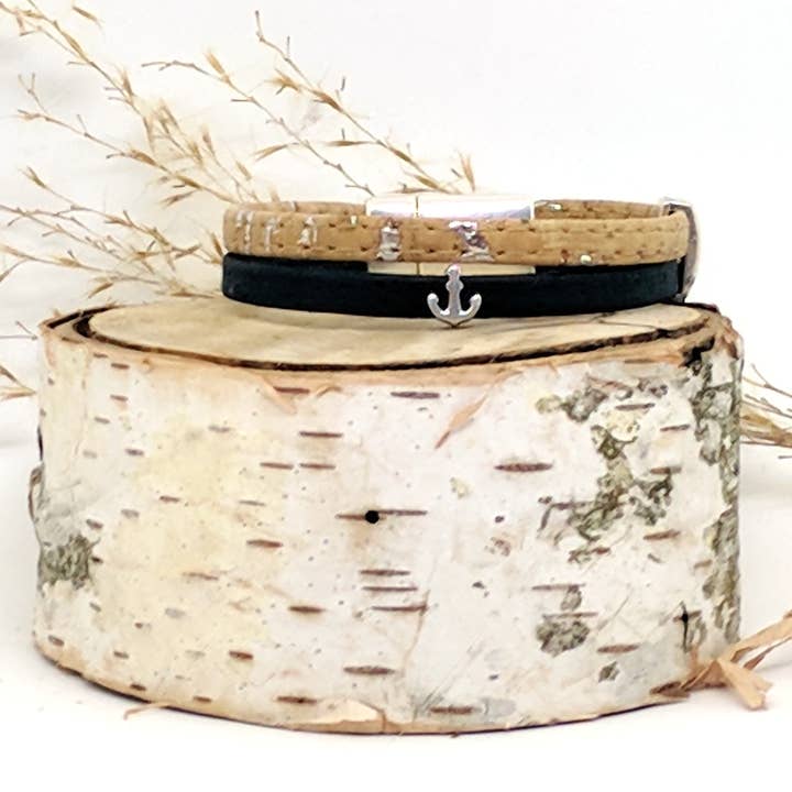 Sm Anchor - Bracelet en liège classique pour la vente par Elisabetta Studio