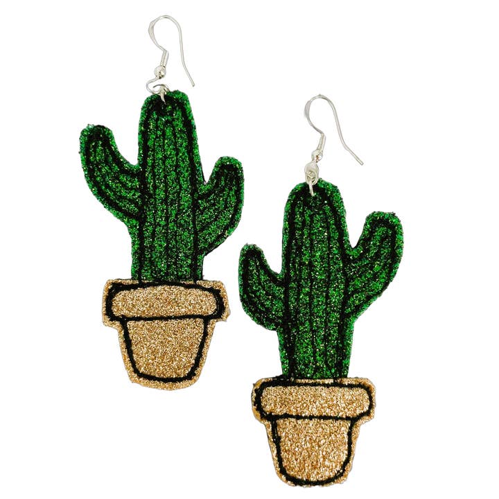 Boucles d'oreilles Cactus pour la vente par Bumblebee Design Treasures
