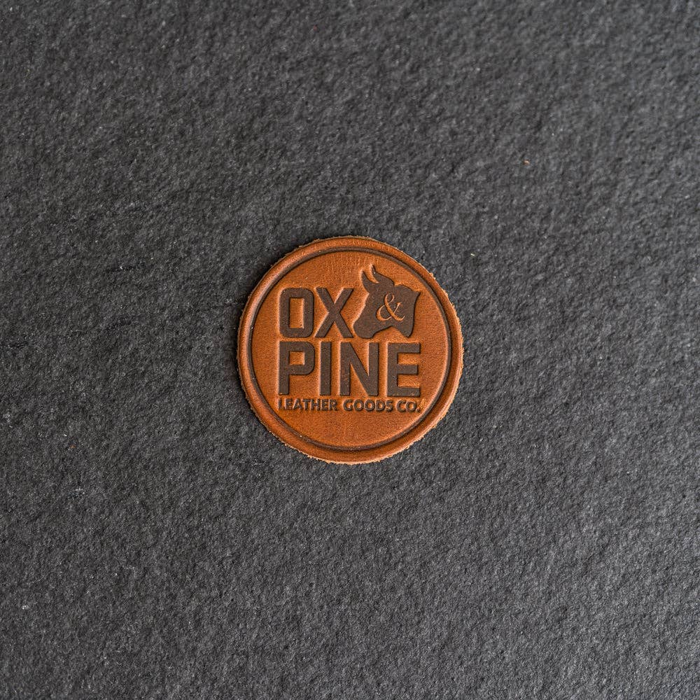 Ox & Pine - Vente Écusson - Patches en cuir circulaires Ox & Pine avec attache auto-agrippante en option0