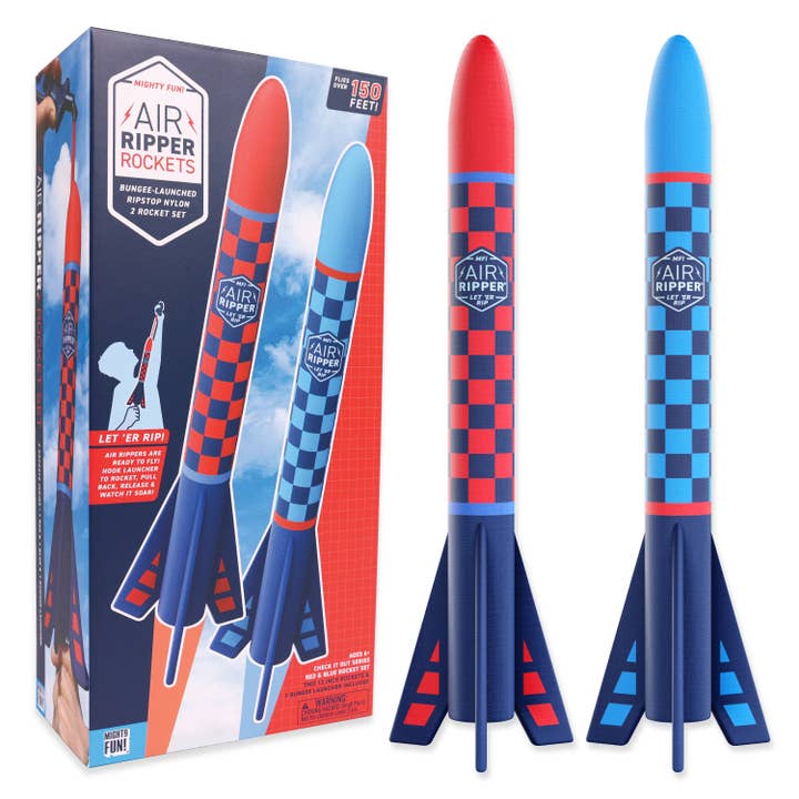 Air Ripper Rocket 2 Pack - red/blue for wholesale by Mighty Fun!
