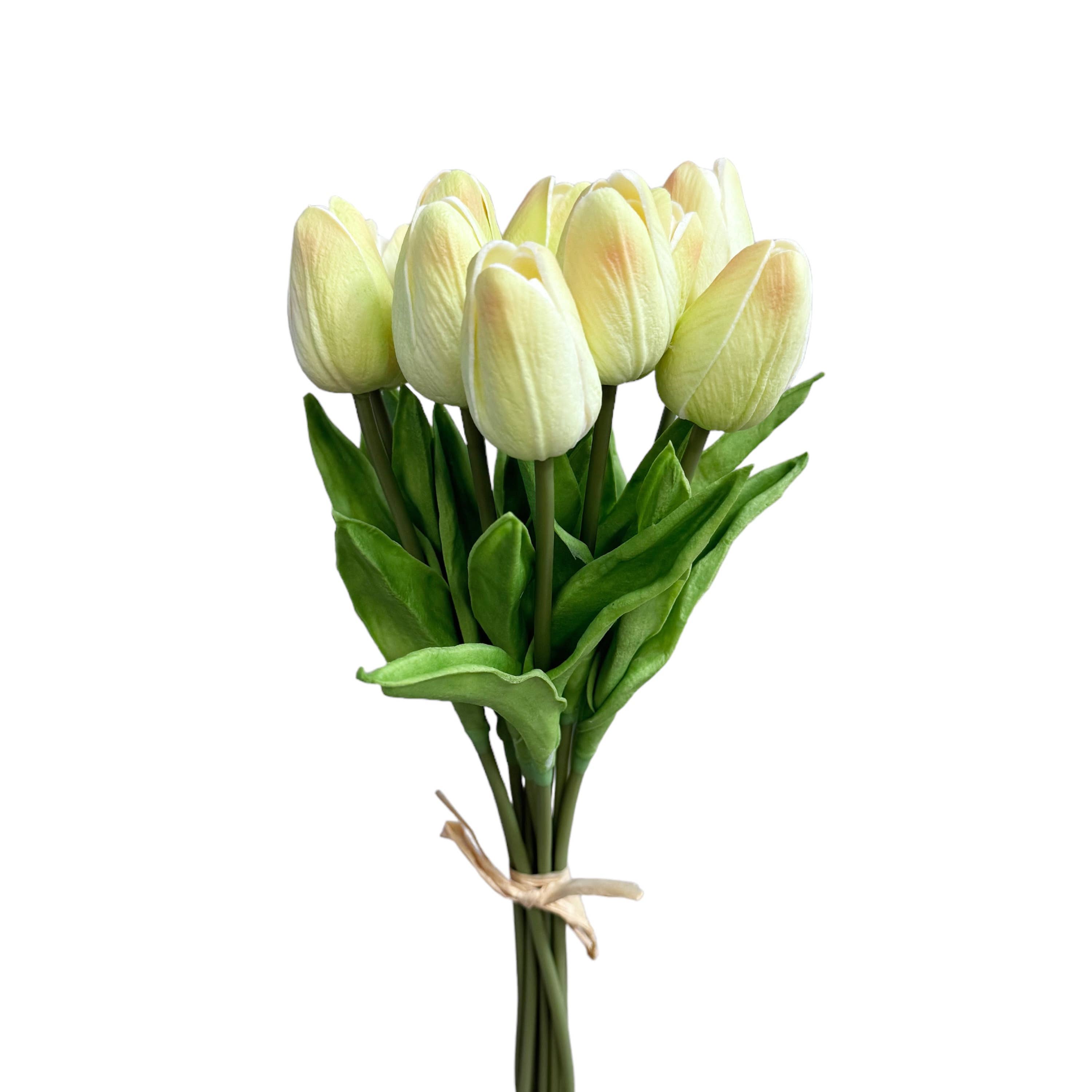 Sun Decorer - Wholesale Artificial Flowers - Artificial Real Touch Tulip Stems (Bunch of 10)10