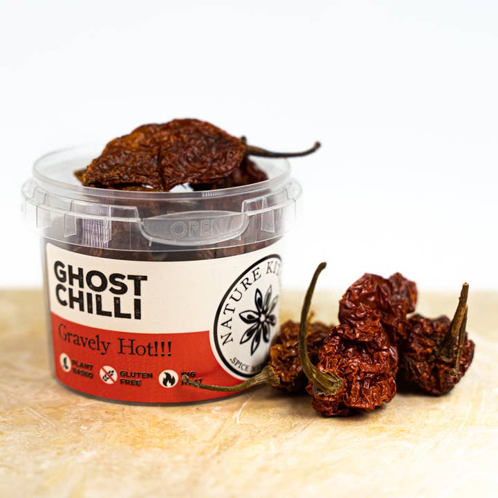 Nature Kitchen Co Ltd - Venta al por mayor Especias secas - Chilli Ghost - Bhut Jolokia 1 bote de 10 g