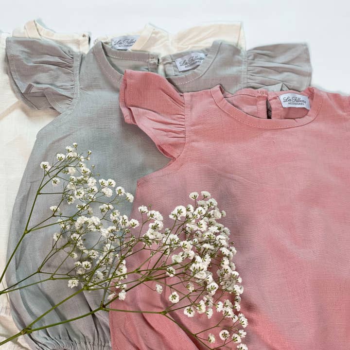 La Fillette Accessories - Wholesale Bodysuit (Non-Footed) - Baby - Wingarm bodysuit in dusky pink3