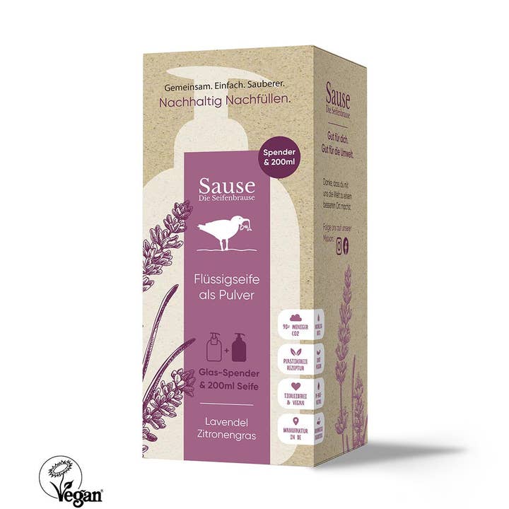 Sause Starter-Set Flüssigseife Lavendel Zitronengras 200 ml für den Großhandel von Sause GmbH