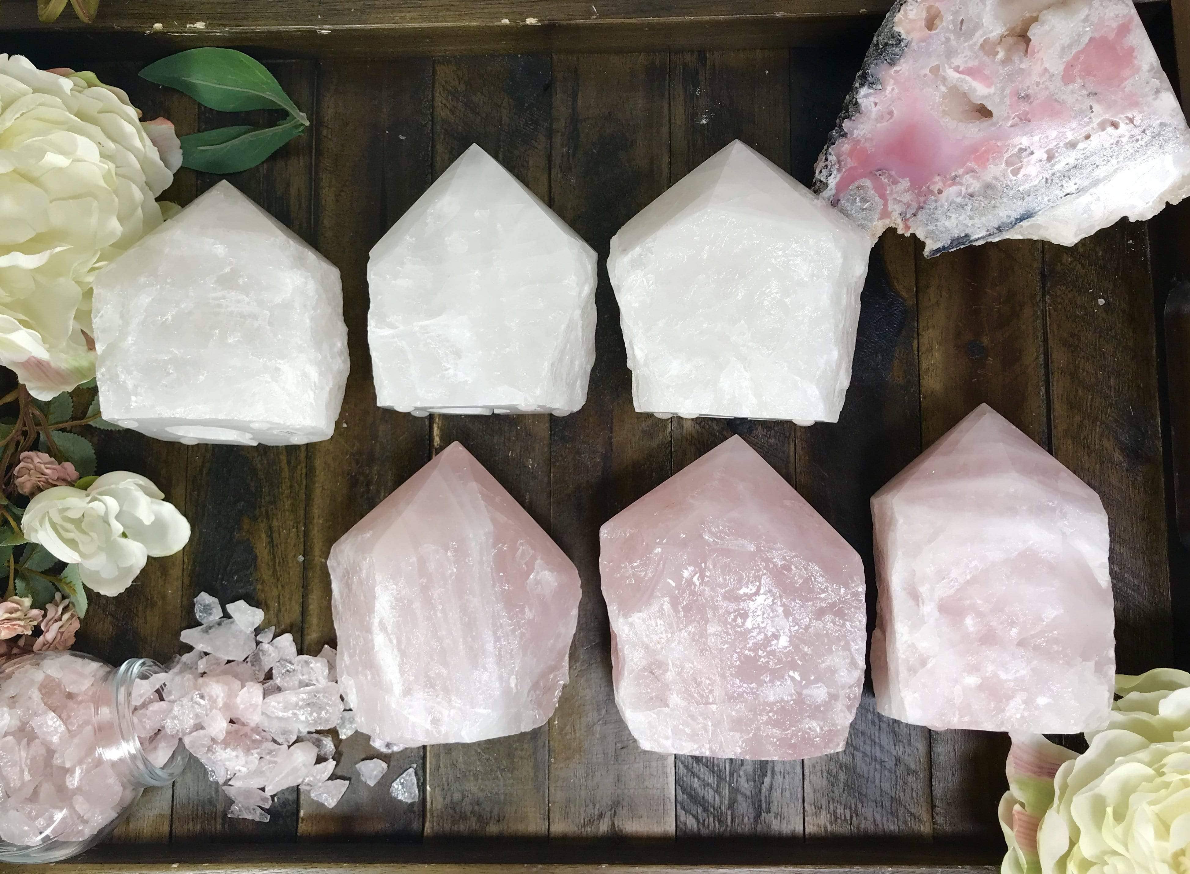 Rock Paradise - Wholesale Spiritual Stone/Crystal - Rose Quartz and Crystal Point Lamps with USB Cord3
