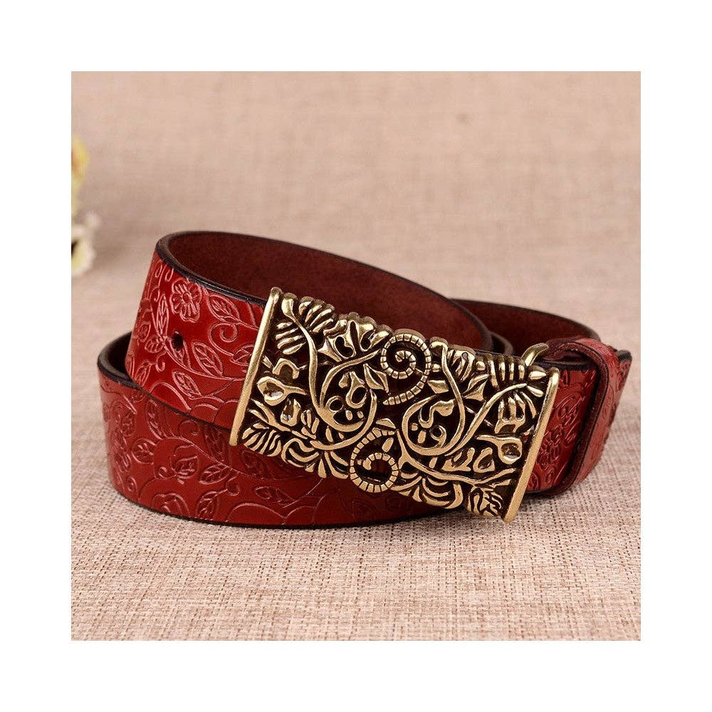 Sheer Trend - Wholesale Belt - Women's - Cowhide Genuine Leather Retro Fashion Belt8