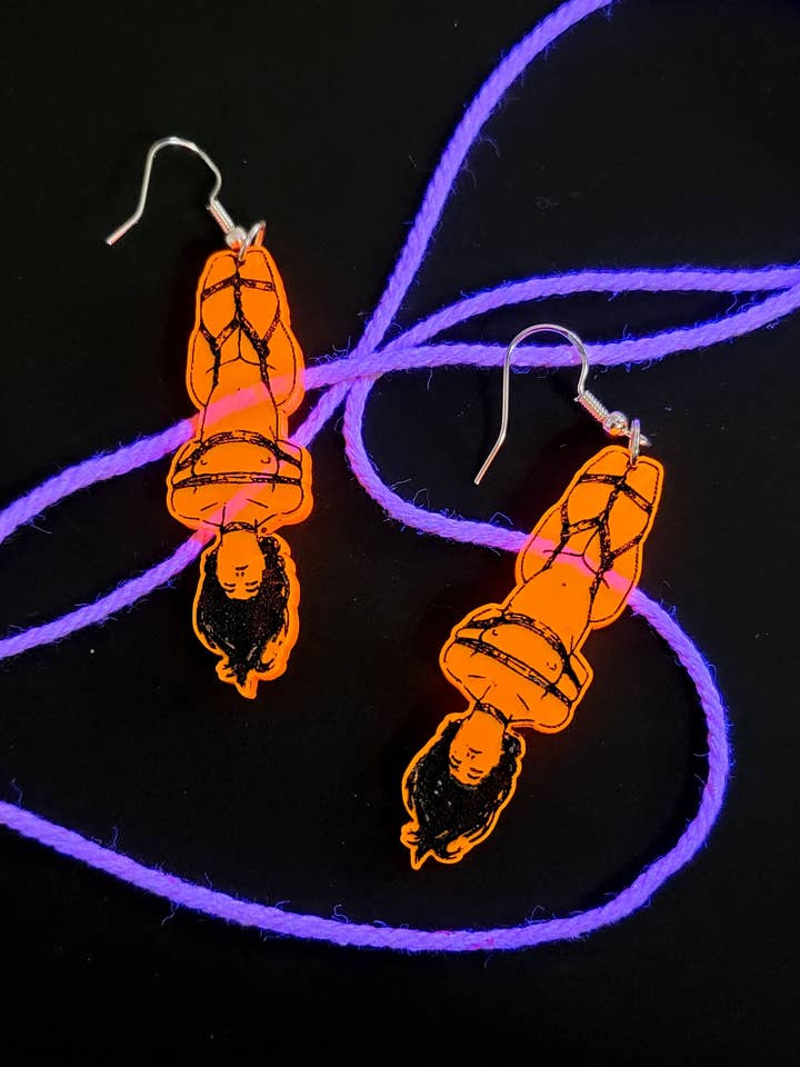 Shibari Bondage Earrings for wholesale by Pop Pastel