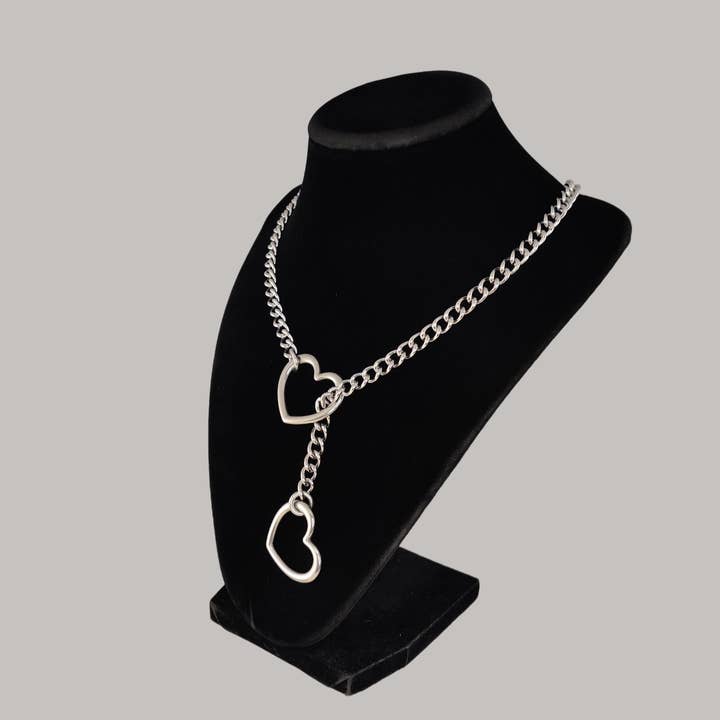 Altcultures - Wholesale Choker/Collar - Stainless Steel Heart slip chain choker