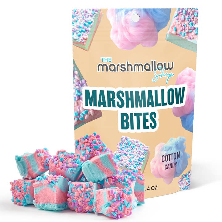COTTON CANDY MARSHMALLOW BITES for wholesale by The Marshmallow Shop
