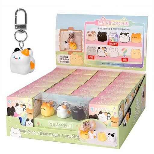 Kawaii Bröd Katt Nyckelring – Mysterie Blind Box för wholesale av K-Wonderland