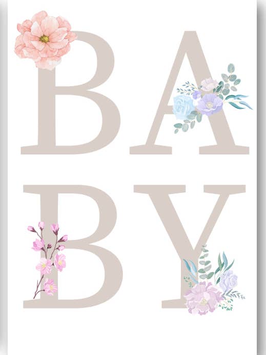 Second Ave Baby Girl Newborn Baby Congratulations Card for wholesale by Second Ave Gift Company