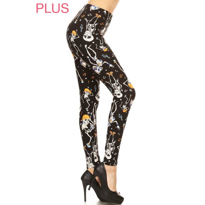 Leggings estampados de cintura alta de talla grande 3X5X para venta al por mayor de Leggings Depot