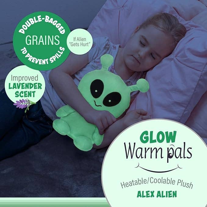 1i4 Group - Wholesale Stuffed/Plush Toy - Kids & Baby - Alex Alien Glow-in-The-Dark Warm Pal