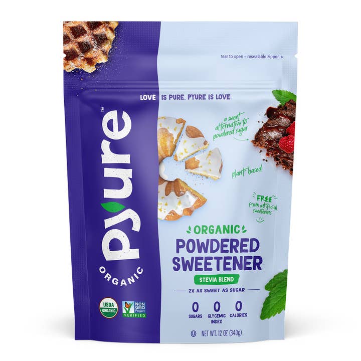 Pyure Organic - Wholesale Sugar/Sweetener - Organic Powdered Sweetener Stevia Blend, 12 oz.