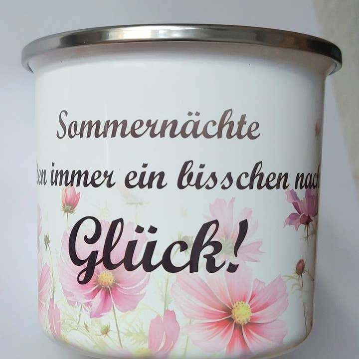 Enamel mug Summer nights always smell a bit like Gl for wholesale by Meisie Berlin