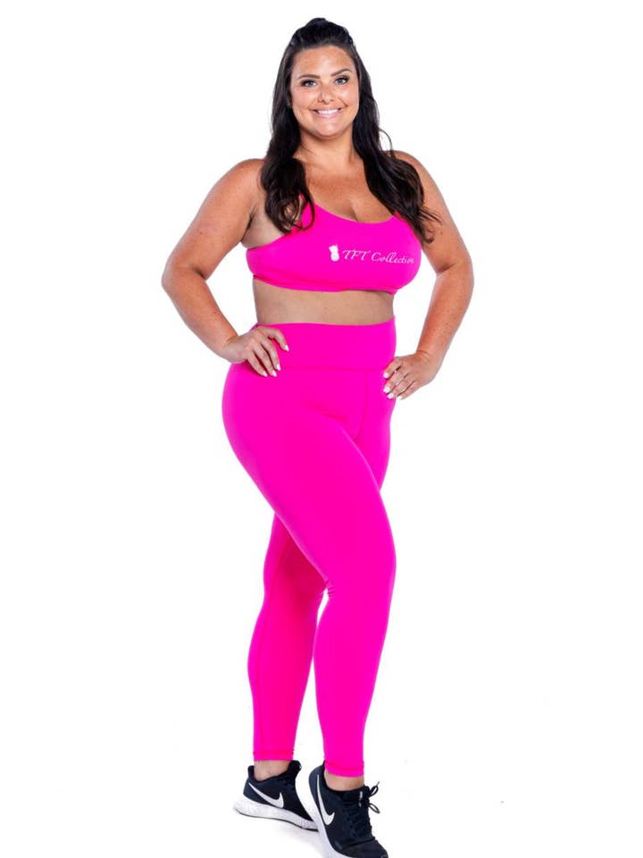 Arashi Pink Leggings for wholesale by The Fit Traveler Collection