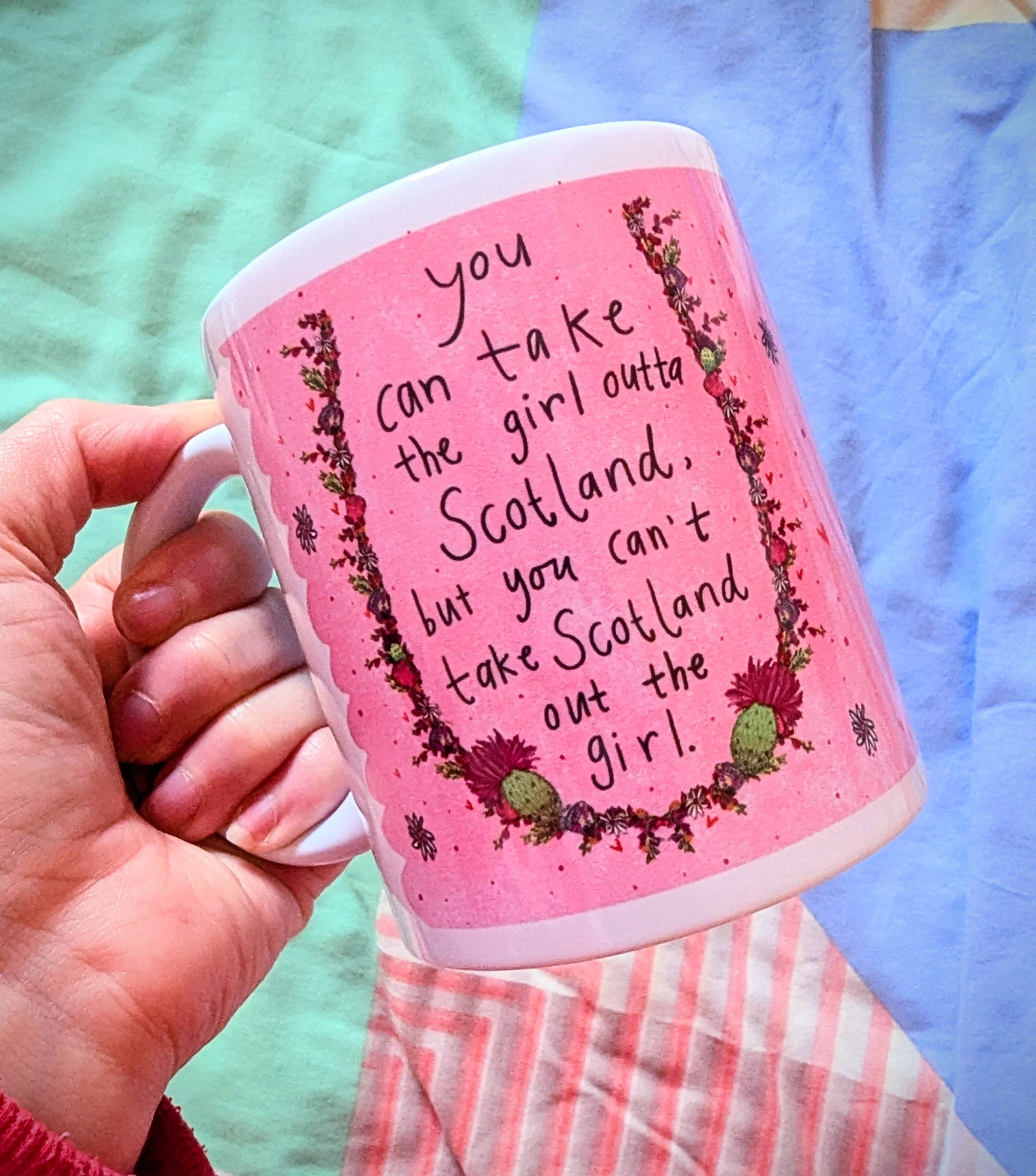 Claire Barclay Draws – wholesale Coffee mug – You can take the girl outta Scotland Mug0