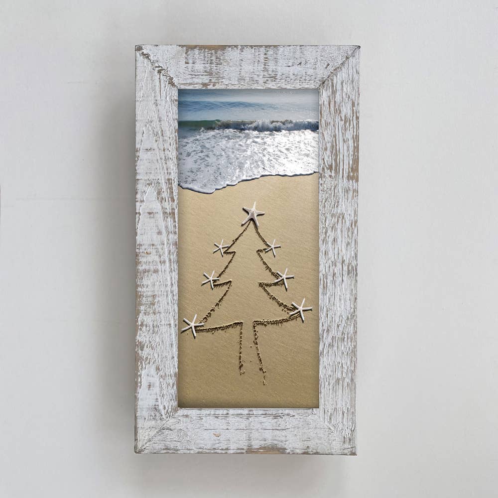 LISART LLC - Wholesale Christmas Wall Art - Framed Waves -  Christmas tree 1060