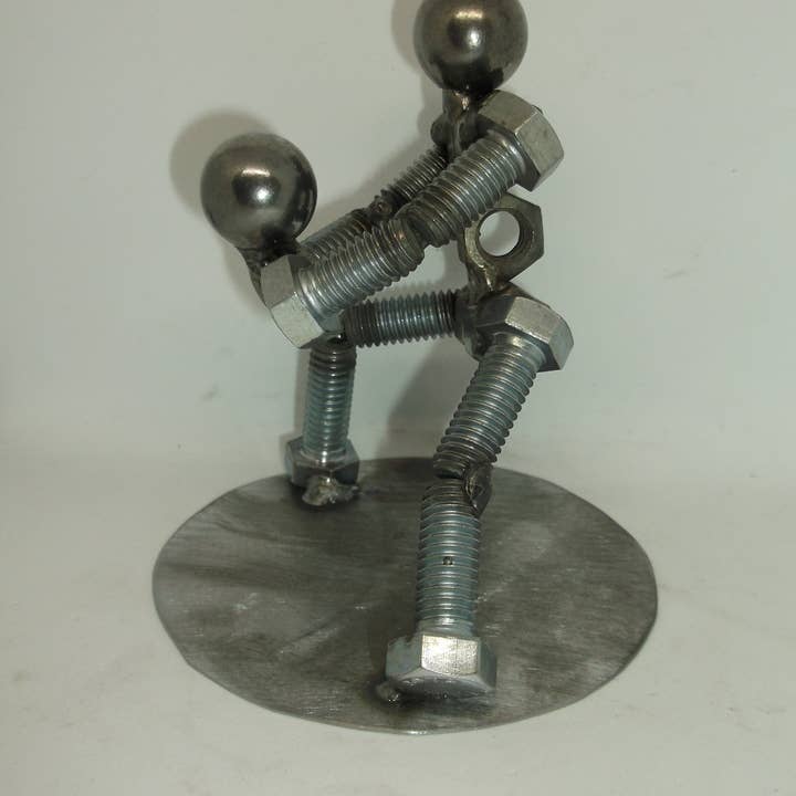Creations Welded - Wholesale Decorative Figurine - Volleyball Player, Metal Figurine, Upcycled Metal Art
