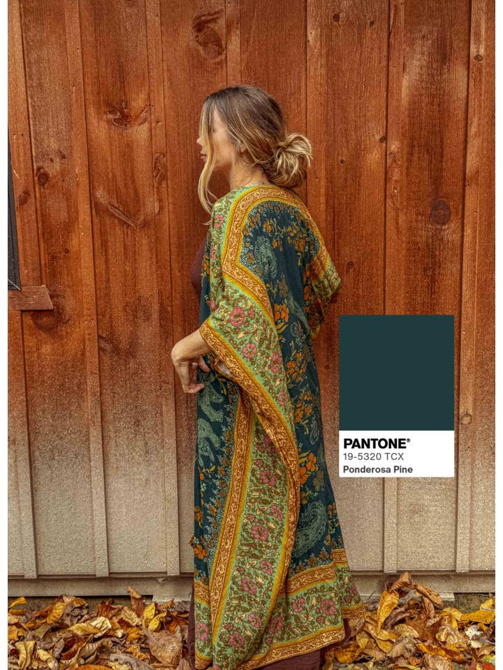 Gardenbelle Shop - Wholesale Kimono - Women's - Fall Printed Long Duster Kimono, Floral Long Open Kimono15