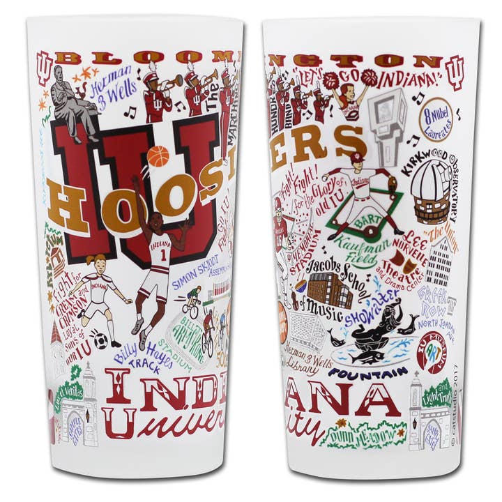 catstudio - Wholesale Drinking Glass/Cup - Indiana University Collegiate Drinking Glass1
