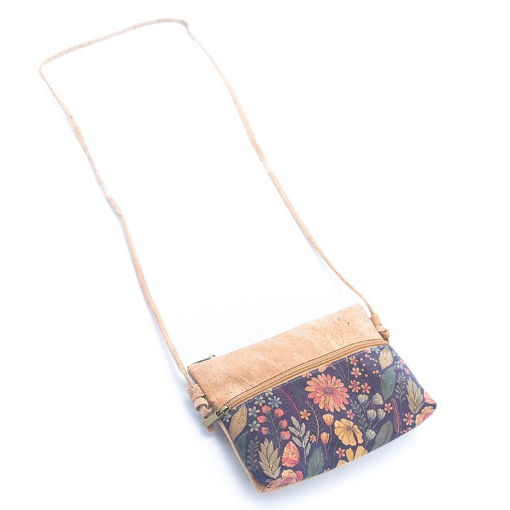 Meninas Bonitas Cork - Wholesale Crossbody Bag - Women's - Natural Cork and Printed Design Women's Crossbody Bag BAG-2211