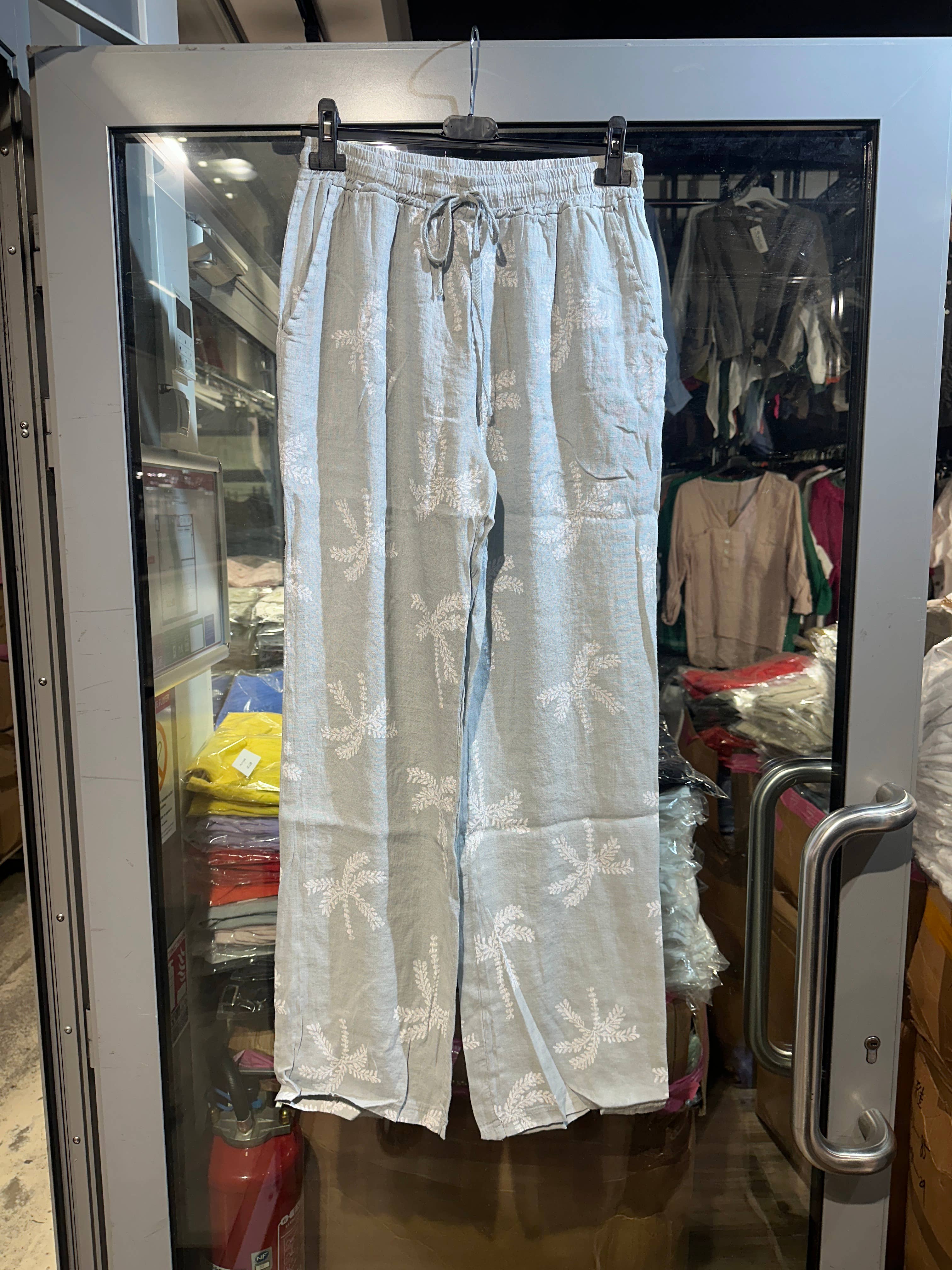 LÉA & LUC - Vente Pantalon – femme - Pantalons imprimé en 100% Lin REF.82186