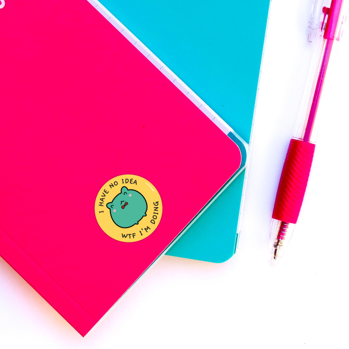 Fluffmallow (Custom duties for USA are pre-paid by us) - Venta al por mayor Pegatina - Pegatina de vinilo Kawaii Froggy No sé lo que estoy haciendo2