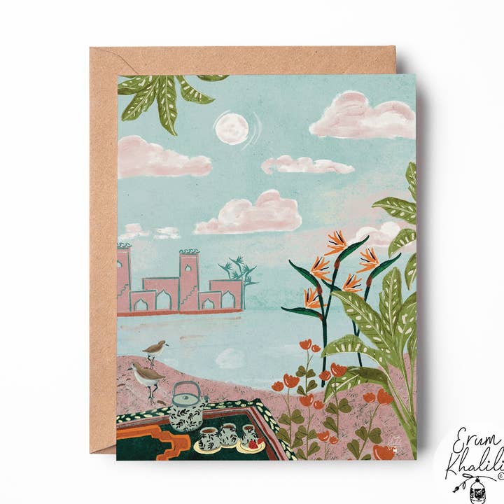 Sunset Art Card – Blank Greeting for Everyday, All Occasions for wholesale by Erum Khalili