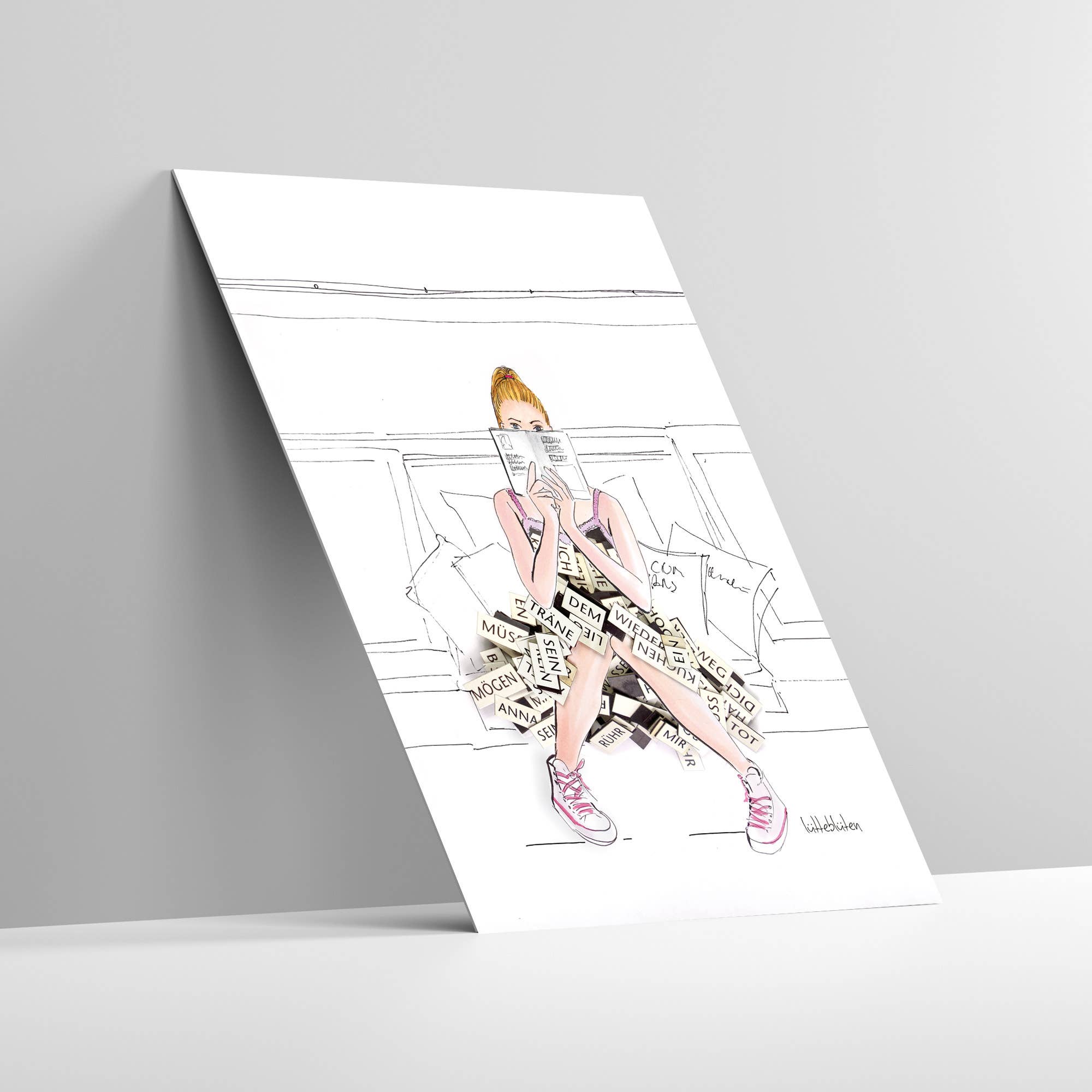 Lütteblüten - Wholesale Everyday Greeting Card - Reading is fun - card with envelope2