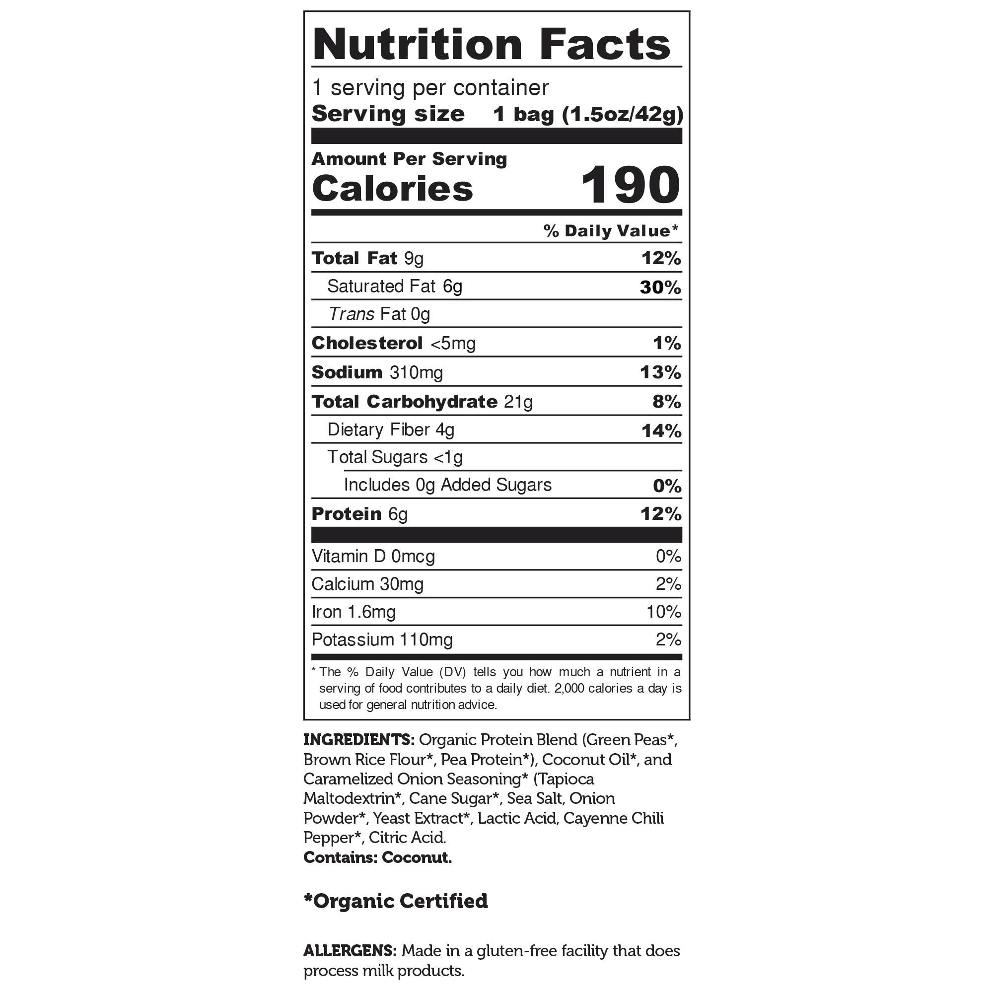 Awakened Foods - Wholesale Puffed Snack - IWON Organics Caramelized Onion Puffs (1.5 oz)3