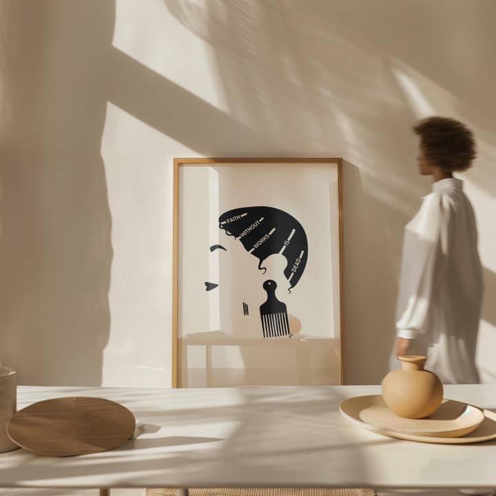 Moderne Glaube & Haarkammkunst - Rongo Kunstdruck für den Großhandel von Aysha Studios