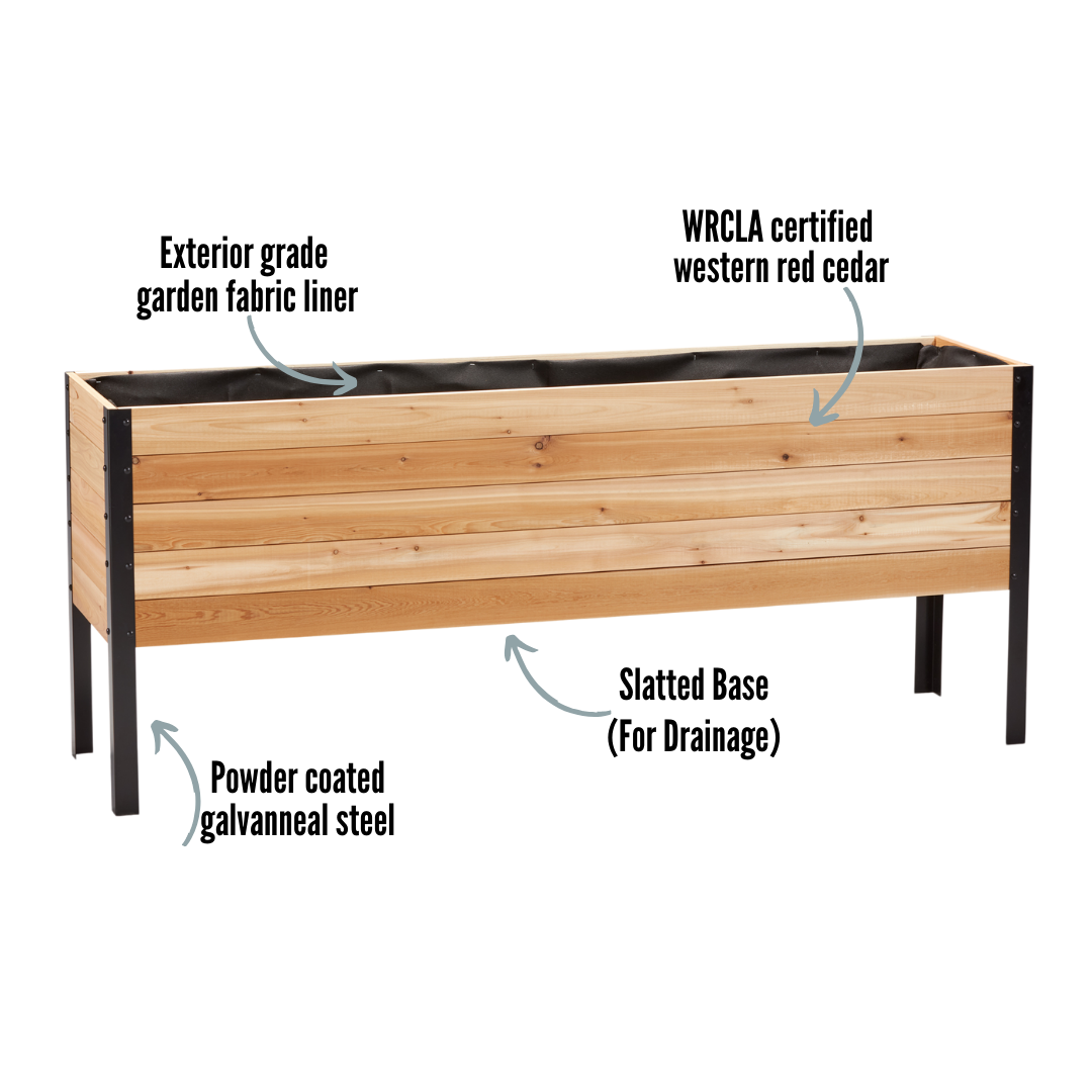 Cedar Planters - Wholesale Planter Box - 18" x 72" Raised Garden Bed1