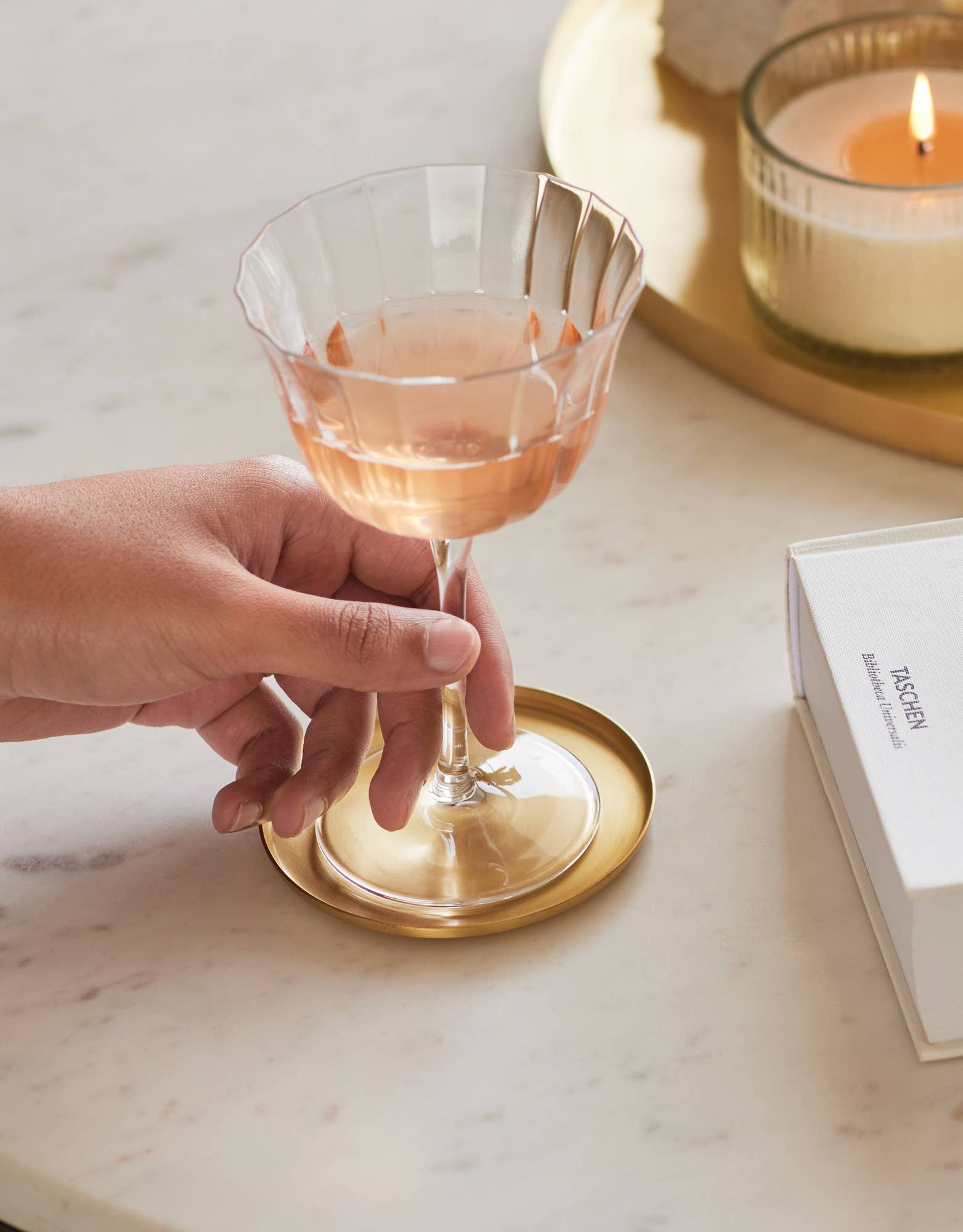 Fleck – Großhandel Untersetzer – Erbstück Messing Runde Untersetzer, 4er-Set4