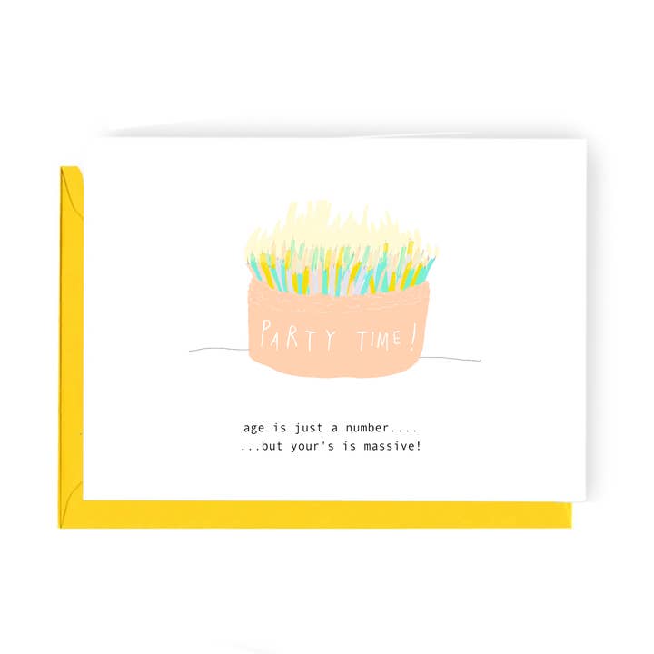 Age Cake - Illustrated Birthday Card for wholesale by Olive and Clive
