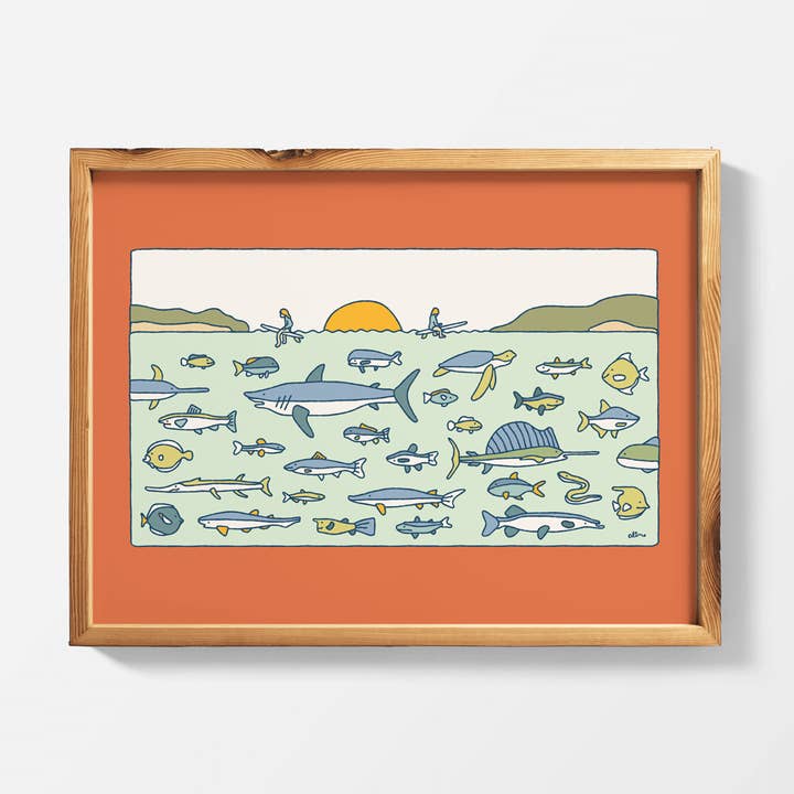 Earth Day 100% Cotton Rag Art Print for wholesale by Alimo